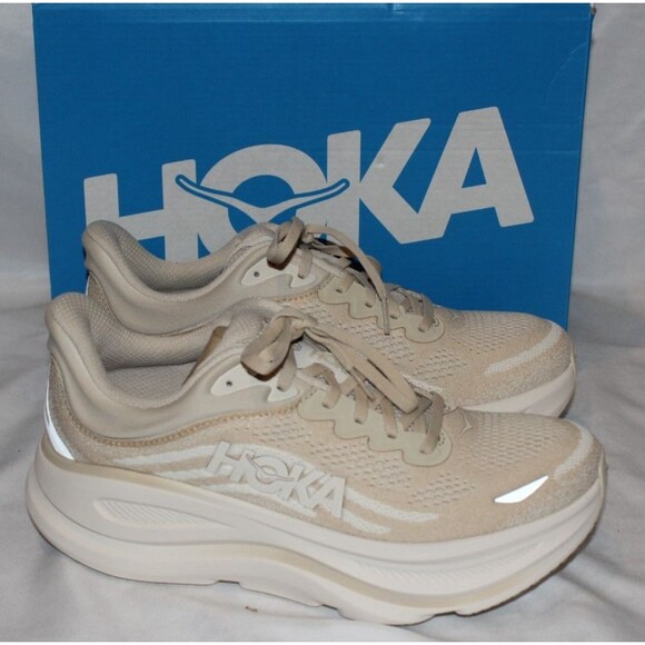 NIB‎ Hoka One Men\'s Bondi 9 Running Athletic Sneakers OLTM BEIGE NIB main image 5